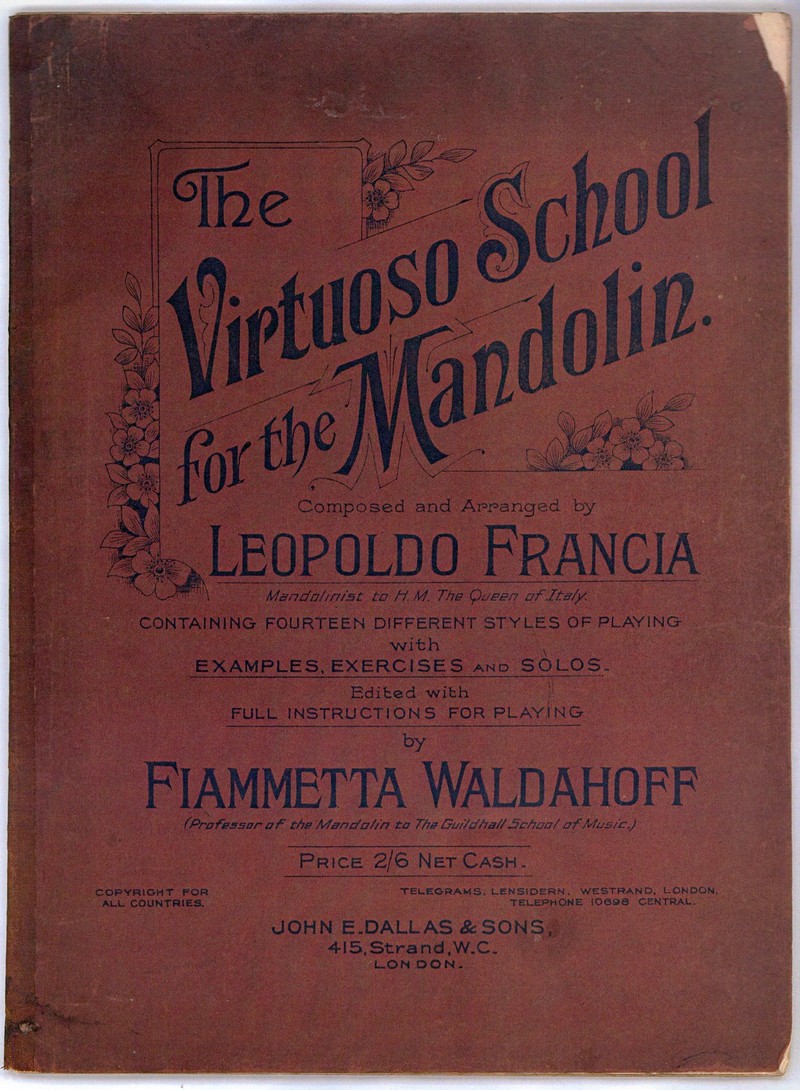 Leopoldo Francia Virtuoso Scholl for the Mandolin