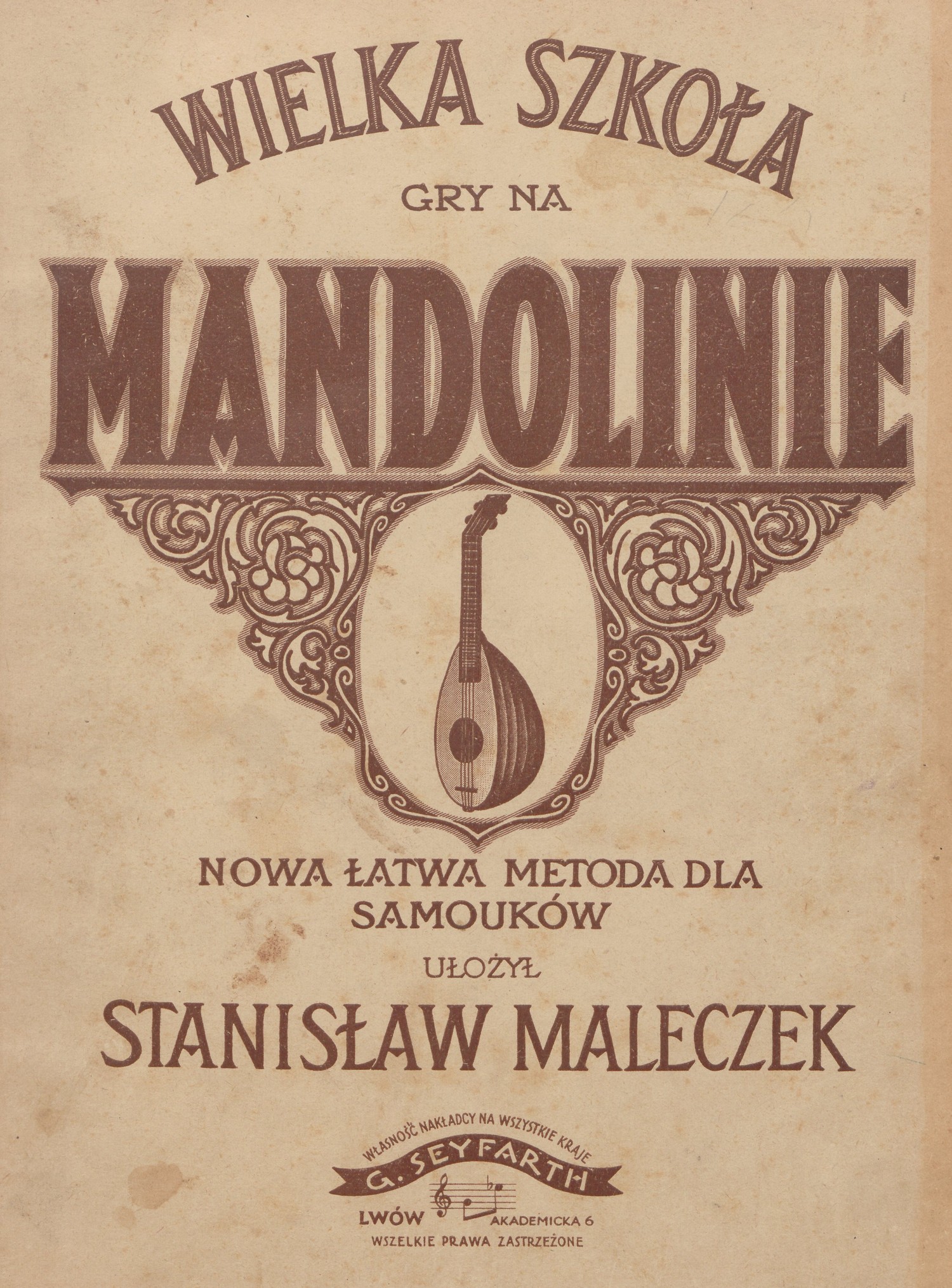 Mandolinenschule von Stanislaw Meleczek - Cover