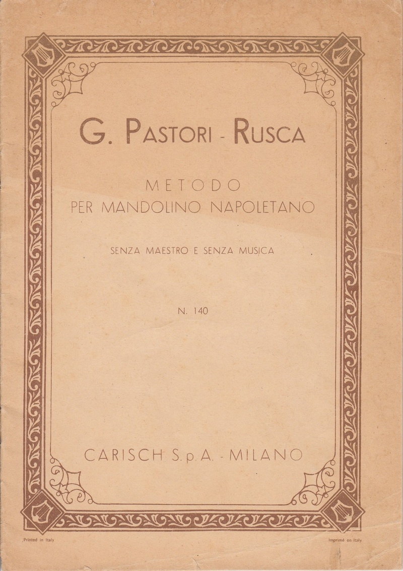 Mandolinenschule Giuseppe Pastori-Rusca (ca. 1899)