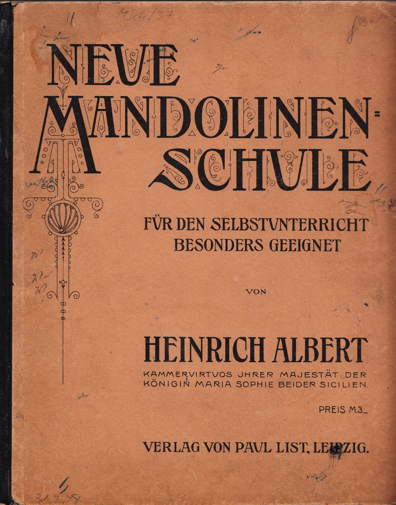 Neue Mandolinenschule Heinrich Albert Mandoline lernen Mandolinenkurs