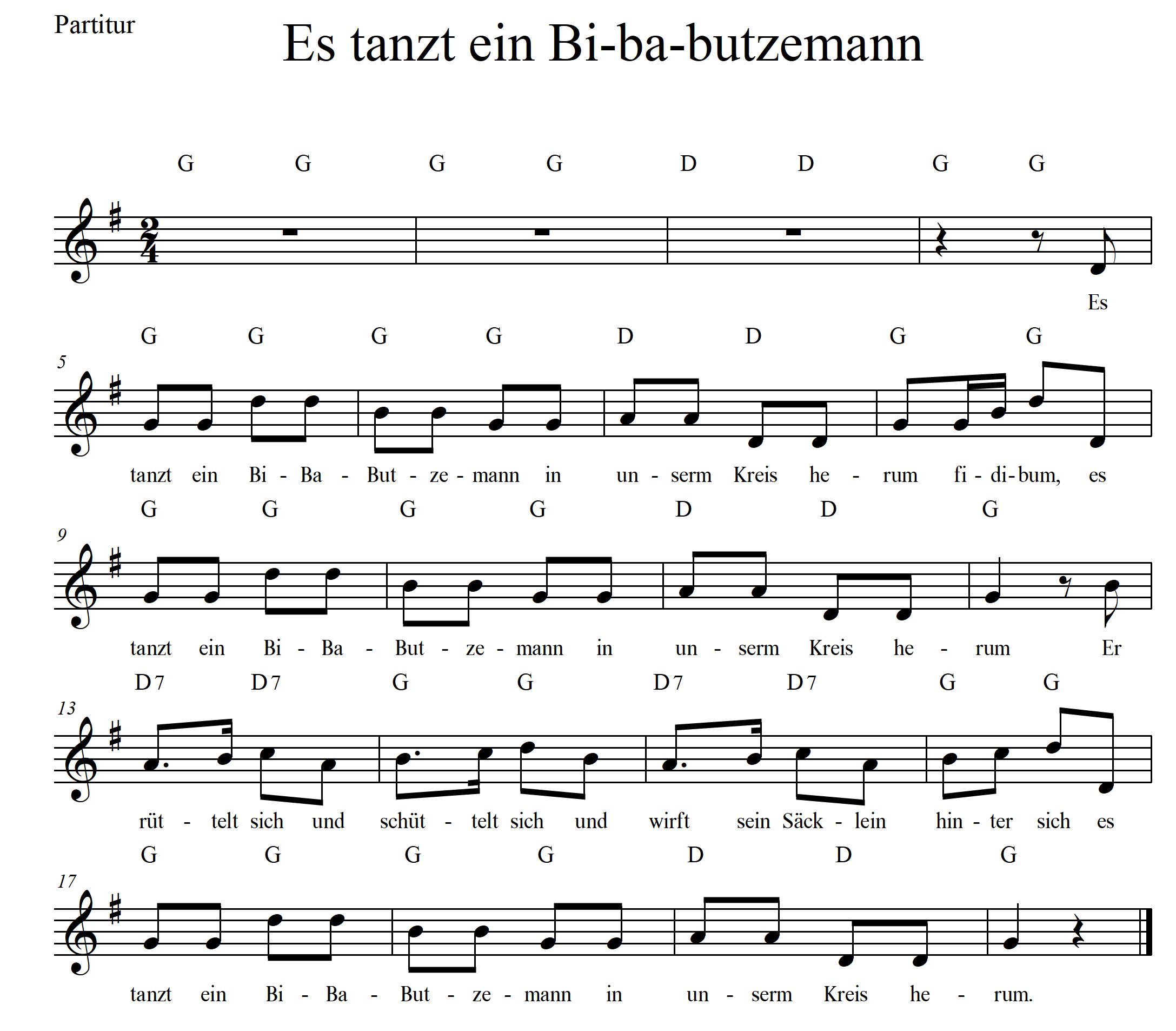 Bi Ba Butzemann Kinderlied Mandoline einfache Akkorde Mandoline lernen Onlinekurs Mandolinenunterricht Mandolinenschule