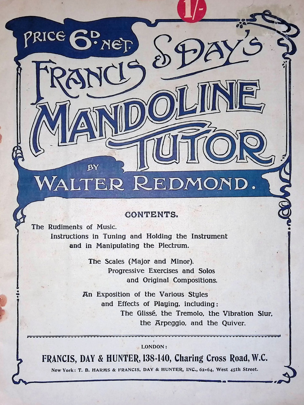Mandolinenschule Francis & Days Mandoline Tutor