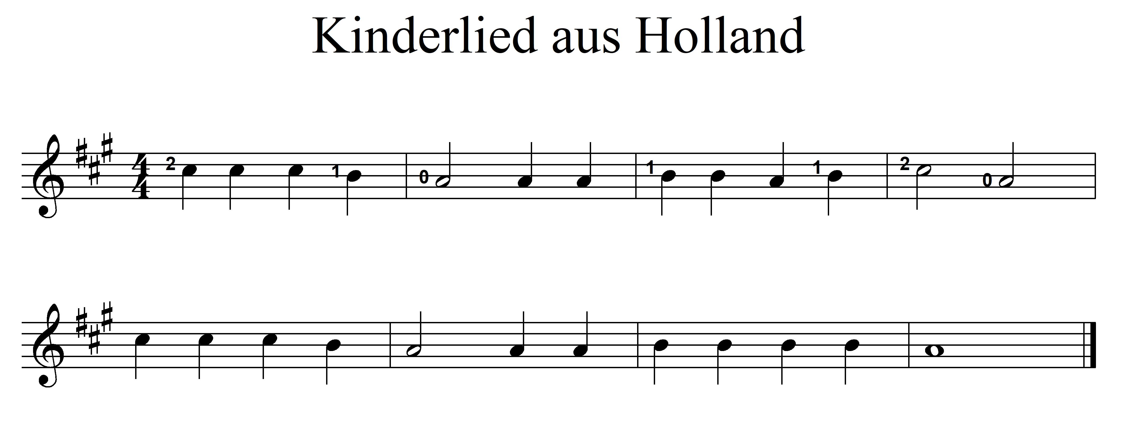 Mandoline lernen - Töne auf der A-Saite - Kinderlied aus Holland
