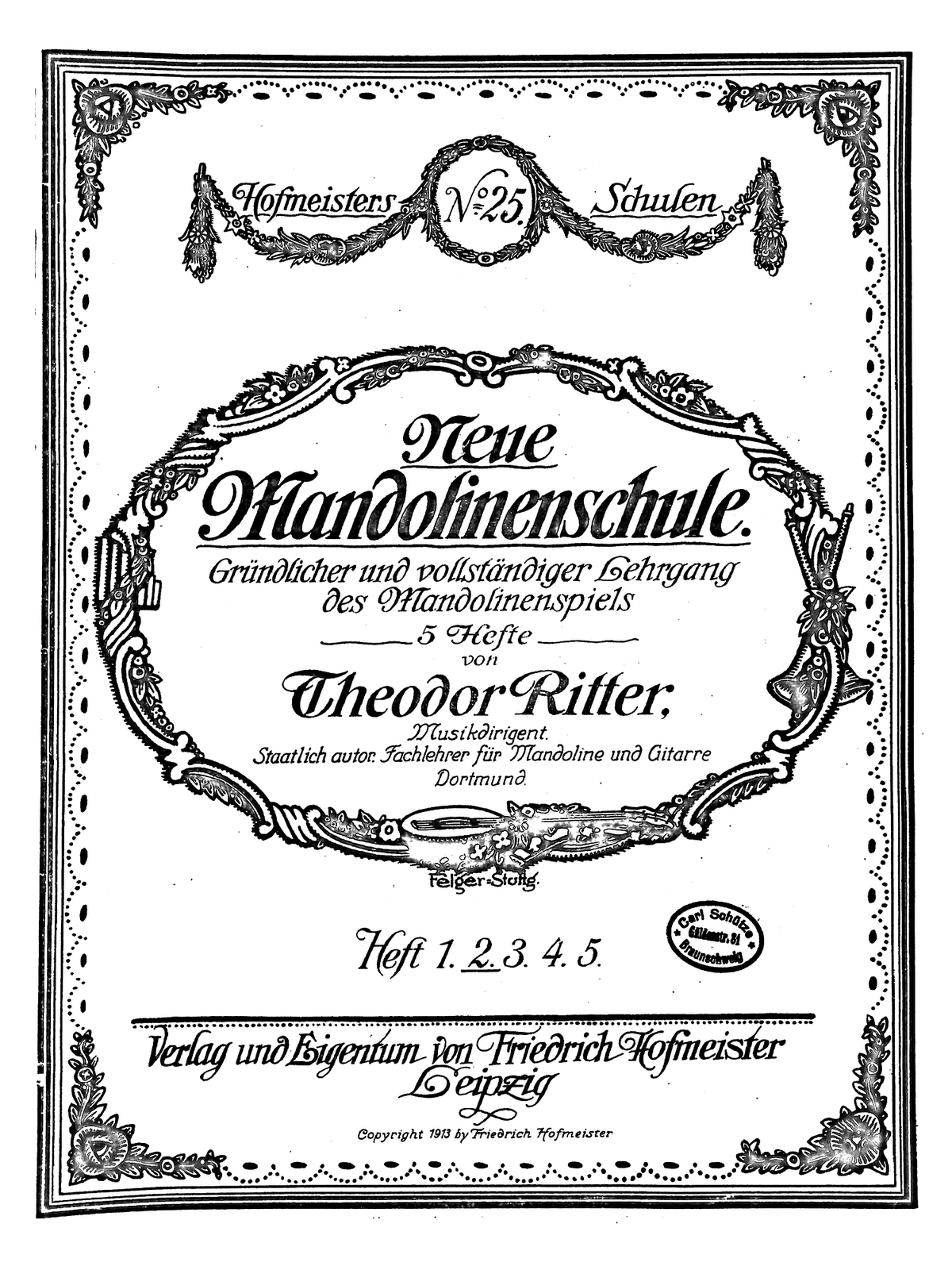 Theodor Ritter Neue Mandolinenschule