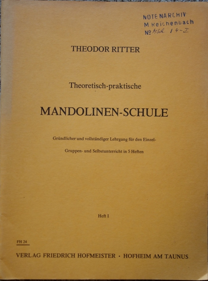 Theodor Ritter Neue Mandolinenschule