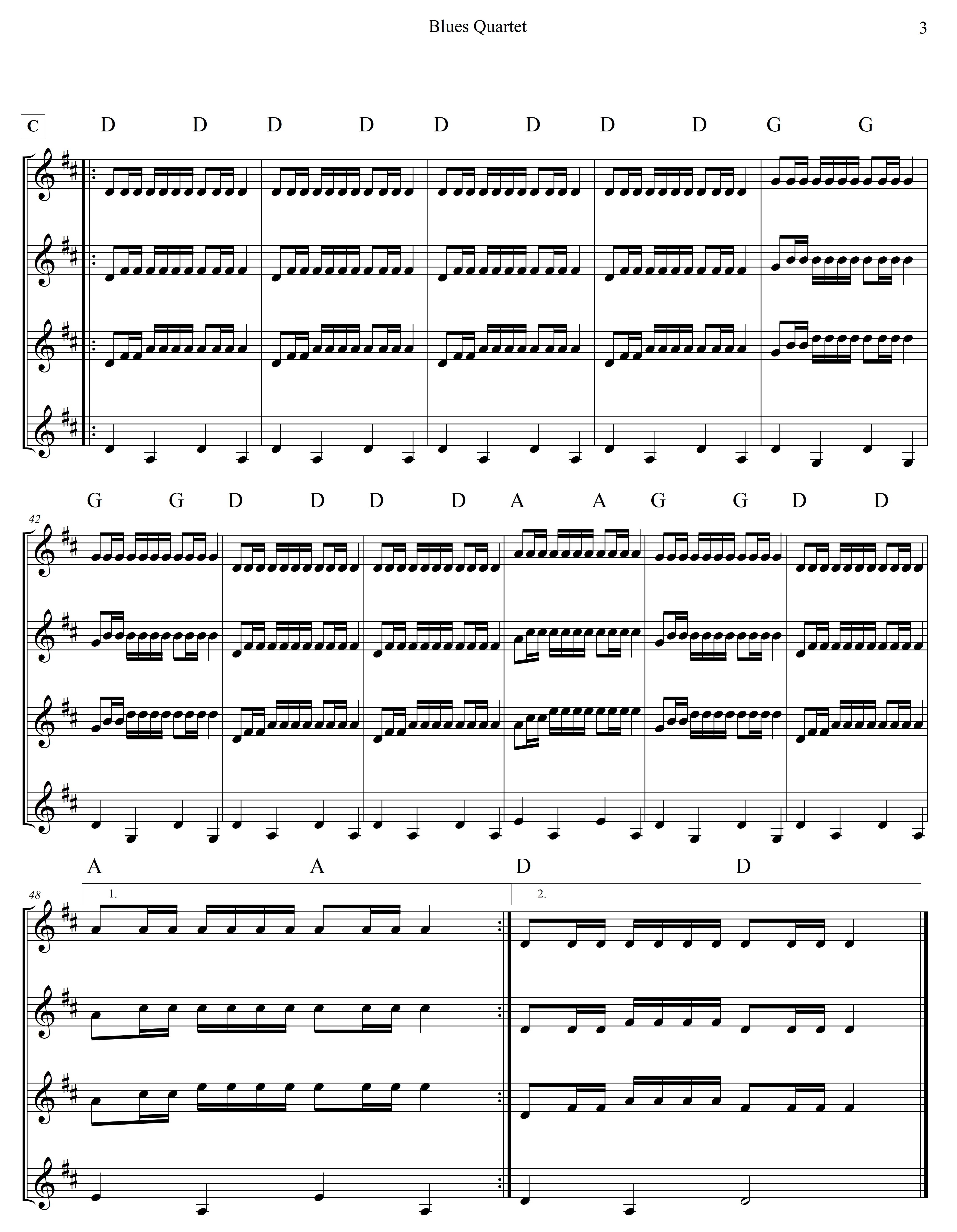Mandoline lernen Kapitel 13 - Bluesquartett
