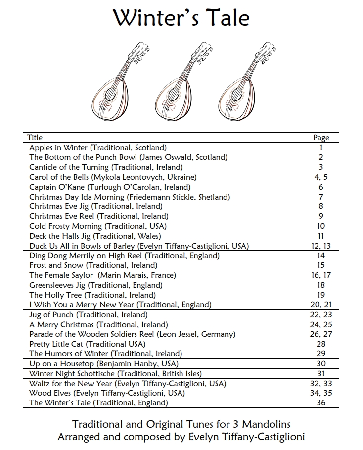 A Winter's Tale  free trio sheet music for mandolin