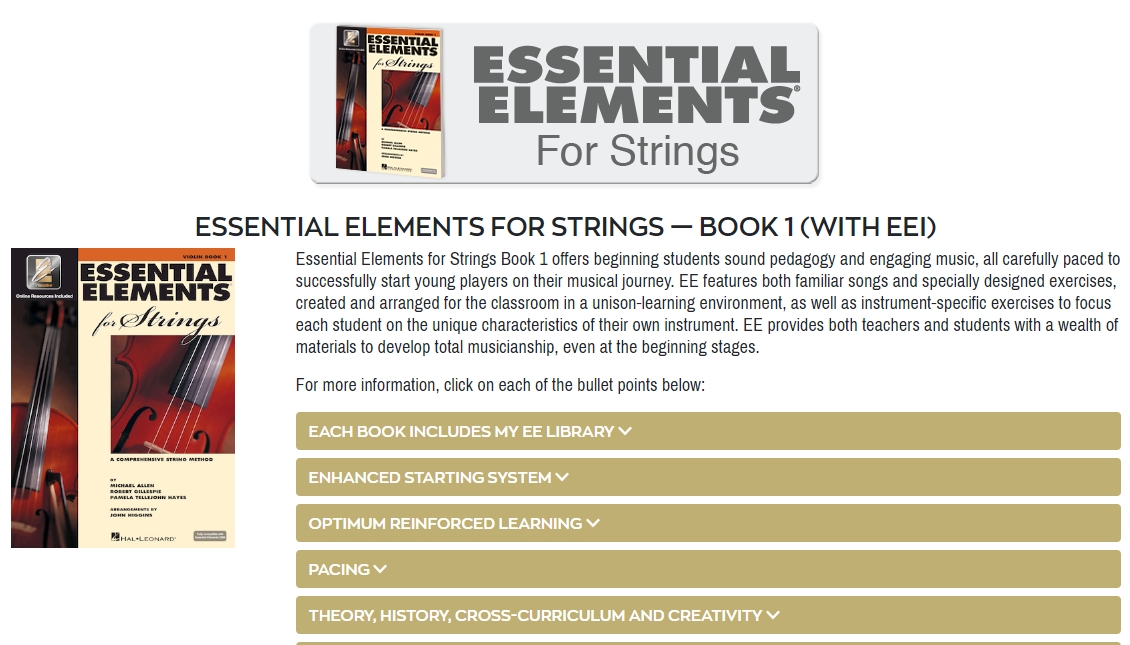Essential Elements für Violine (engl.)