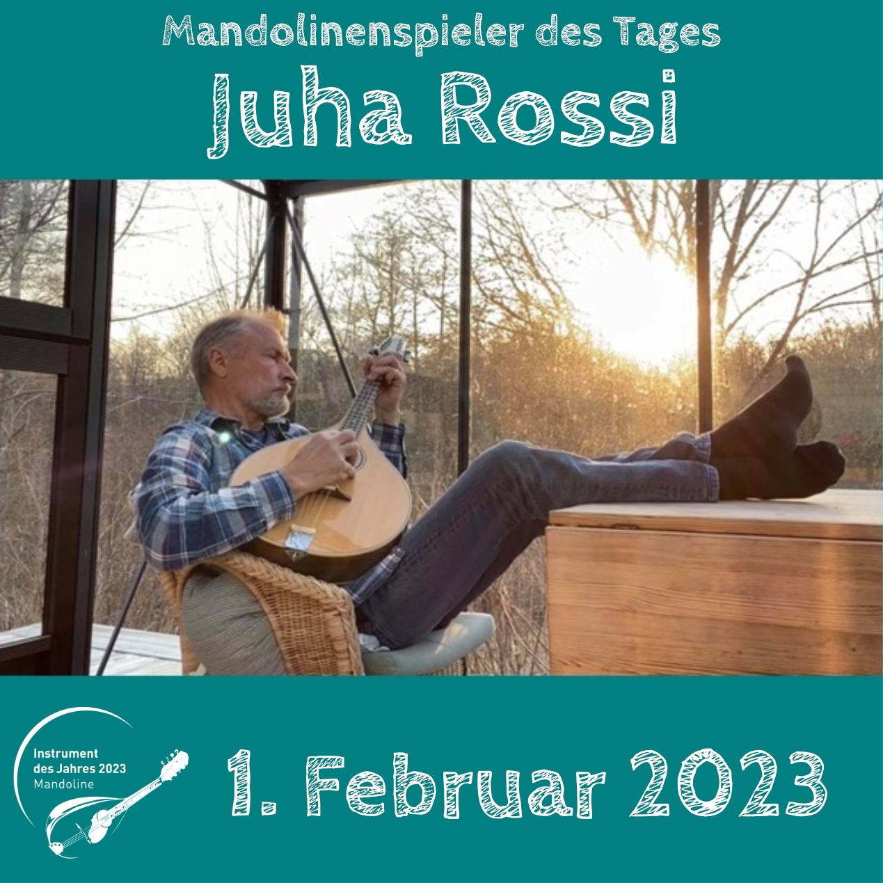 Juha Rossi Mandoline Instrument des Jahres 2023 Mandolinenspieler des Tages