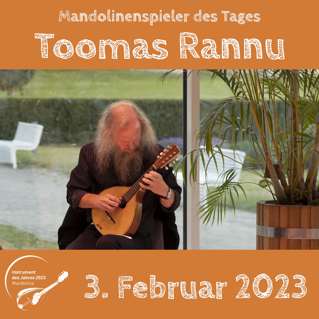 Toomas Rannu Mandolinenspieler des Tages Mandoline Instrument des Jahres 2023