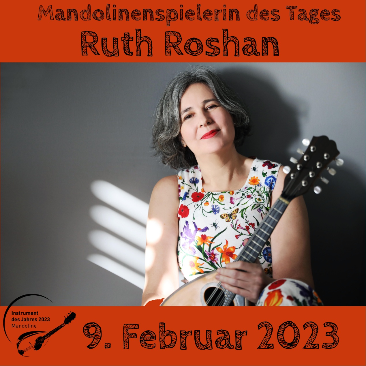 9. Februar - Ruth Roshan Ruth Roshan Mandoline Instrument des Jahres 2023 Mandolinenspielerin des Tages