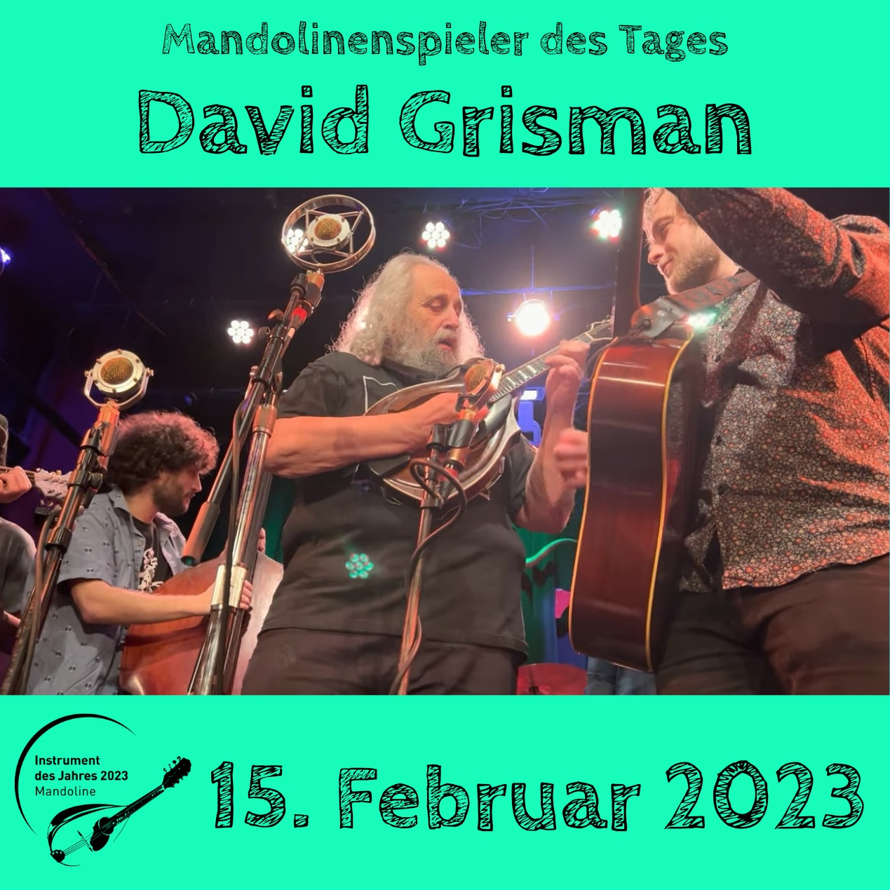 David Grisman Mandoline Instrument des Jahres 2023 Mandolinenspieler des Tages