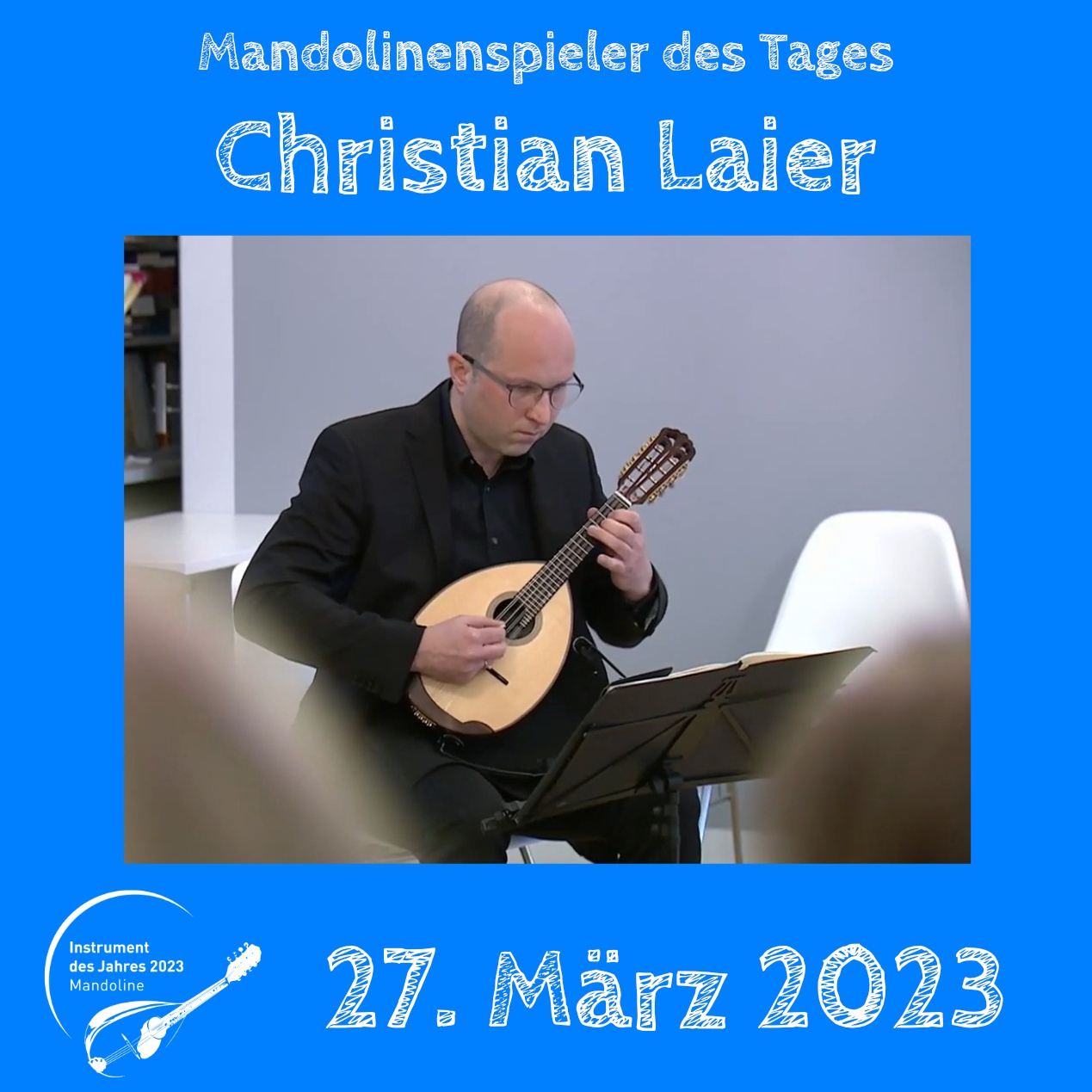 Christian Laier Mandoline Instrument des Jahres 2023 Mandolinenspieler des Tages