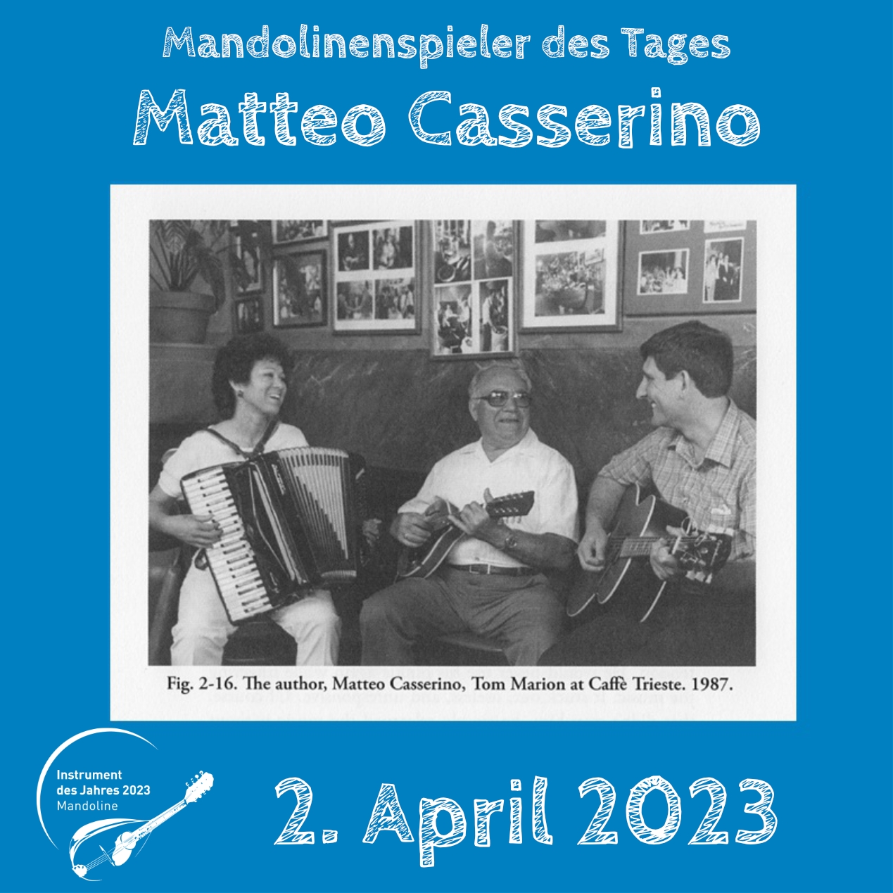 Matteo Casserino Instrument des Jahres 2023 Mandolinenspieler des Tages