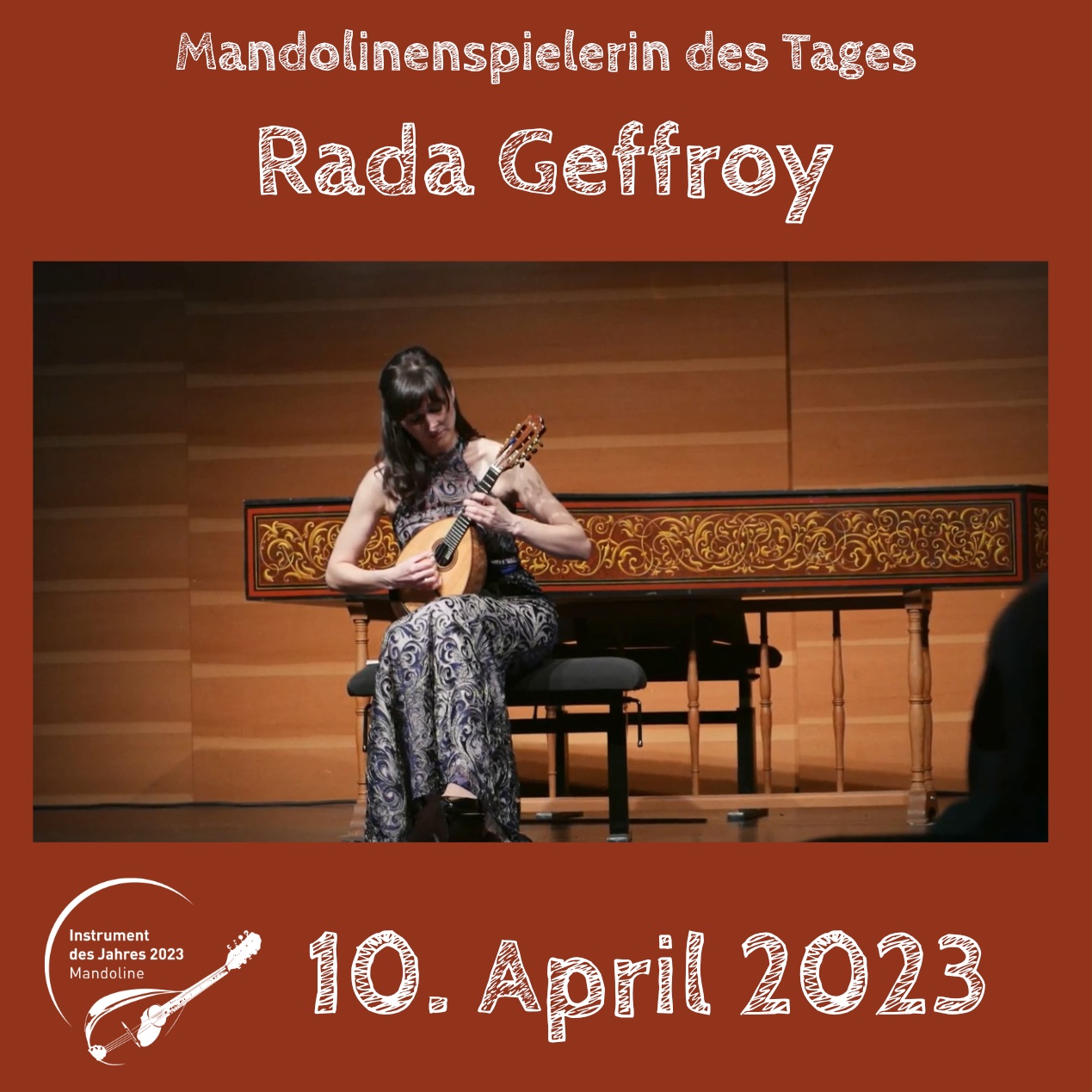 Rada Geffroy Instrument des Jahres 2023 Mandolinenspieler Mandolinenspielerin des Tages