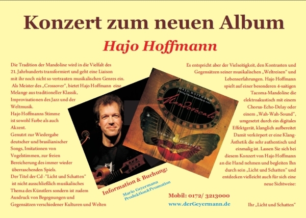 Hajo Hoffmann Mandoline Instrument des Jahres Mandolinenspieler des Tages