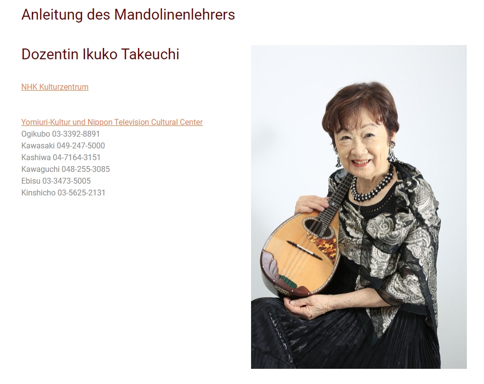 Ikuko Takuchi Mandoline Instrument des Jahres Mandolinenspieler des Tages