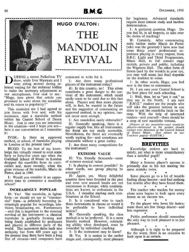 Colin Botts Mandoline Instrument des Jahres Mandolinenspieler des Tages