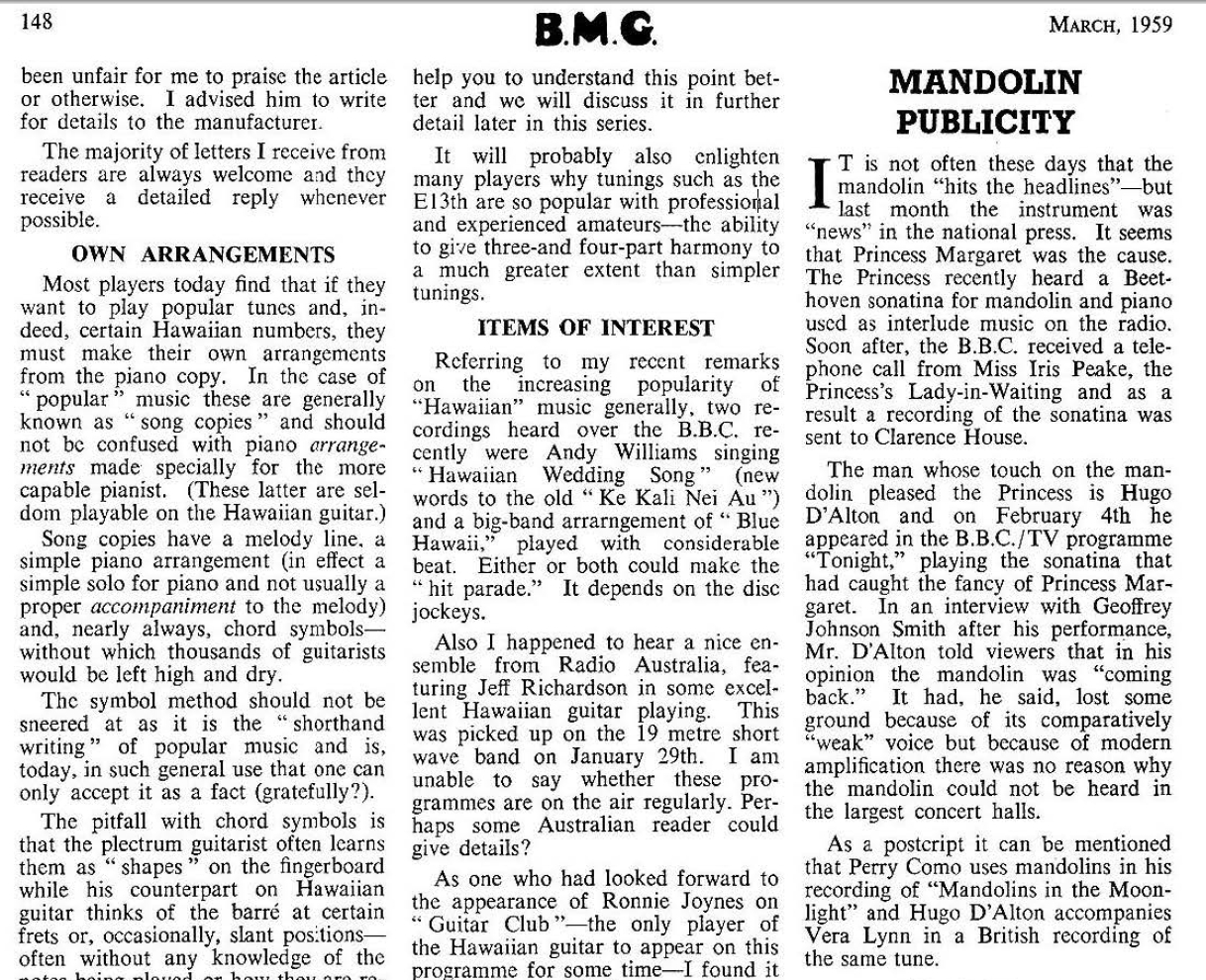 Hugo D'Alton Mandoline Instrument des Jahres Mandolinenspieler des Tages