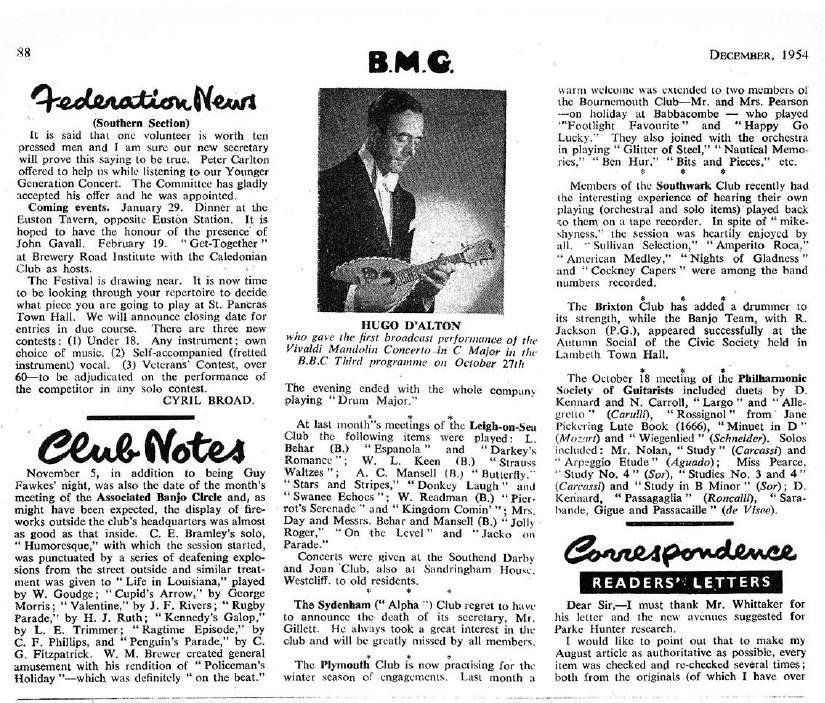 Hugo D'Alton Mandoline Instrument des Jahres Mandolinenspieler des Tages