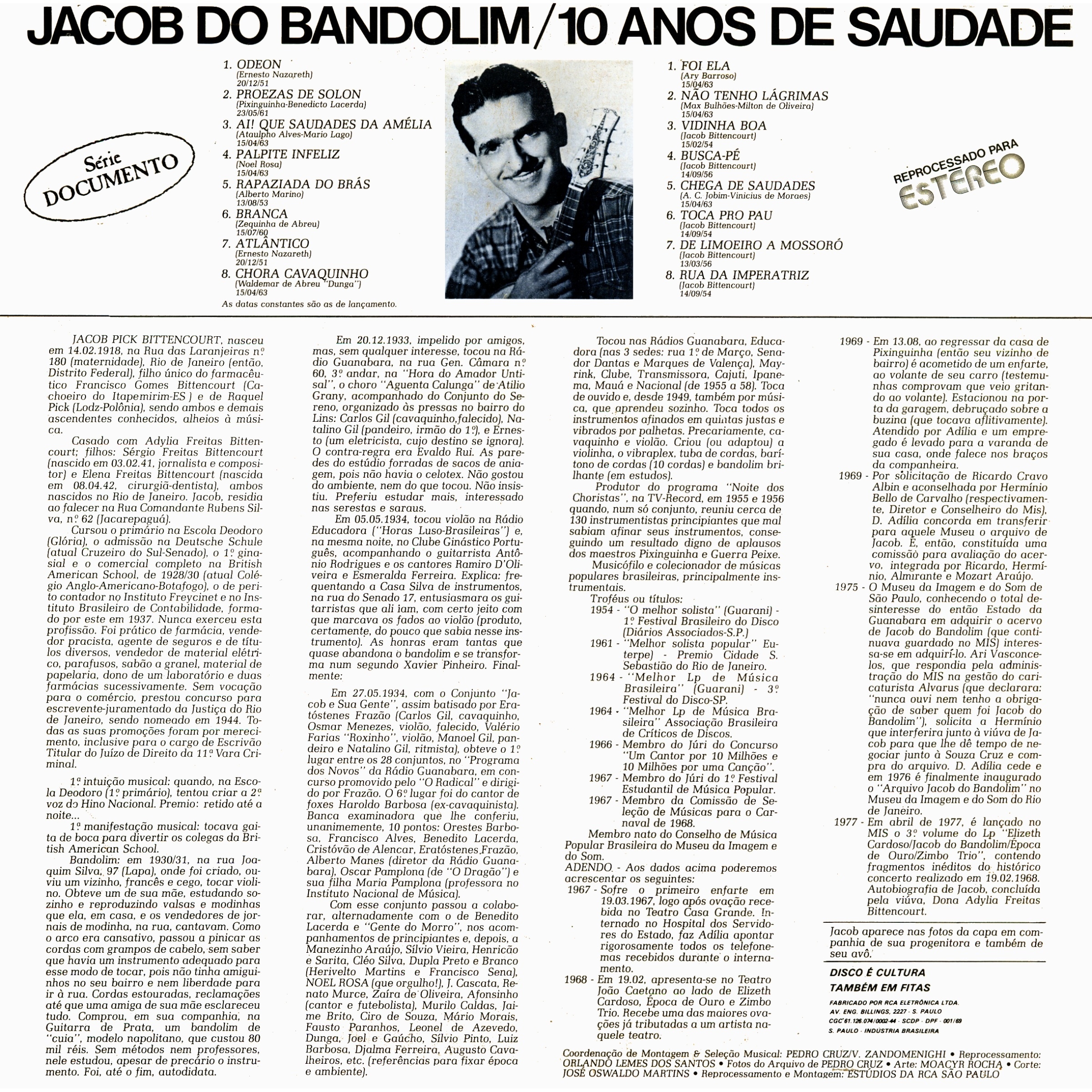 Jacob do Bandolim Mandoline Instrument des Jahres Mandolinenspieler des Tages