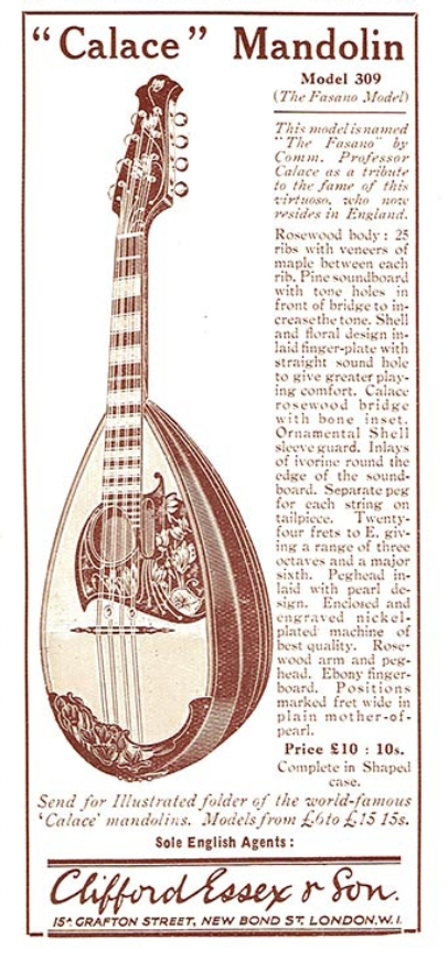 Raffaele Calace  Mandoline Instrument des Jahres Mandolinenspieler des Tages