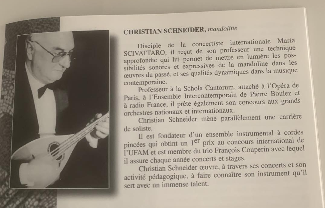 Christian Schneider  Mandoline Instrument des Jahres Mandolinenspieler des Tages