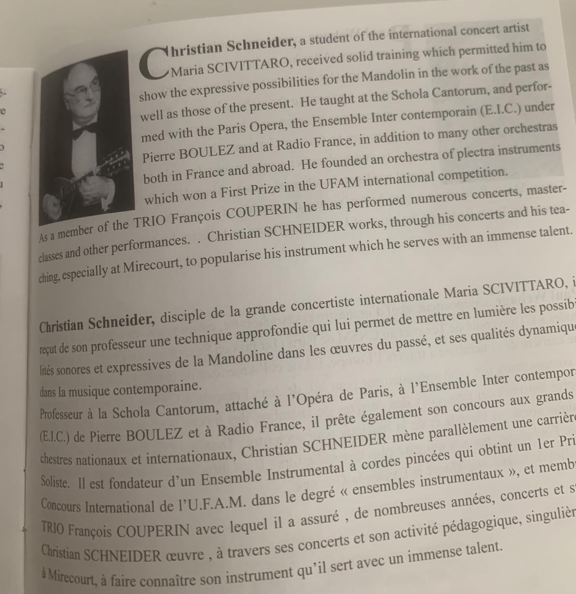 Christian Schneider Mandoline Instrument des Jahres Mandolinenspieler des Tages