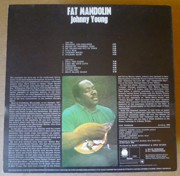 Johnny Young Mandoline Instrument des Jahres Mandolinenspieler des Tages