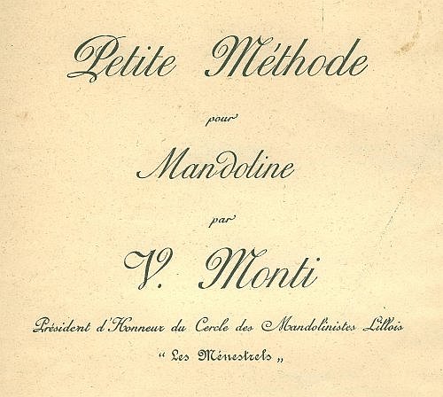 Monti - Petite Methode pour Mandoline op. 245 - Cover