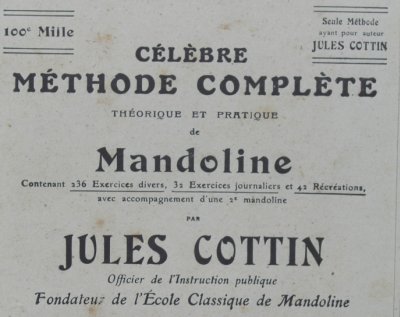 Célèbre Méthode Complète Théorique et Pratique de Mandoline